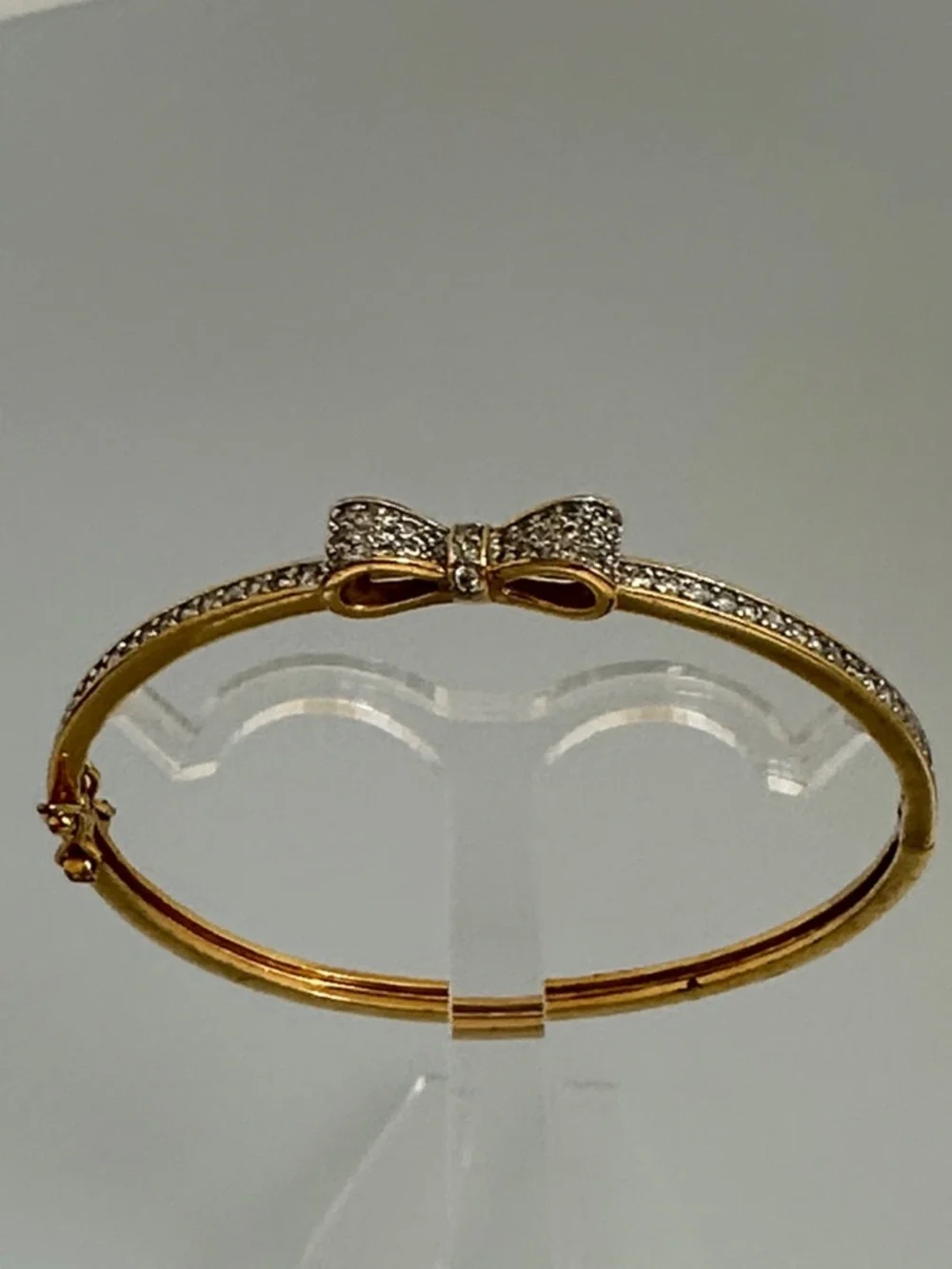 kate spade Gold Bow Crystal Bangle Bracelet - Picture 2 of 7